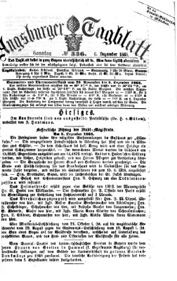 Augsburger Tagblatt Sonntag 6. Dezember 1868