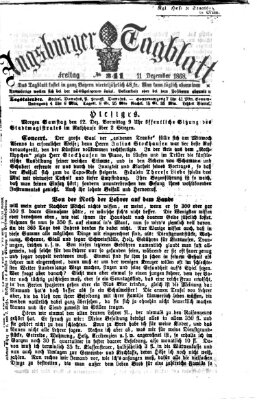 Augsburger Tagblatt Freitag 11. Dezember 1868