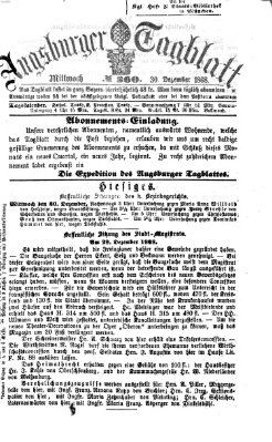 Augsburger Tagblatt Mittwoch 30. Dezember 1868