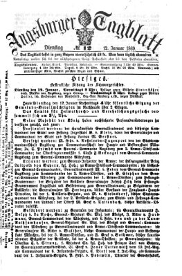 Augsburger Tagblatt Dienstag 12. Januar 1869