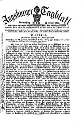 Augsburger Tagblatt Donnerstag 14. Januar 1869