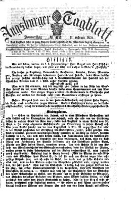 Augsburger Tagblatt Donnerstag 11. Februar 1869