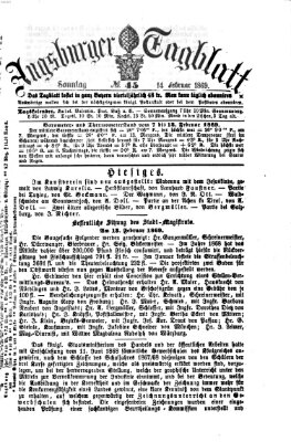 Augsburger Tagblatt Sonntag 14. Februar 1869