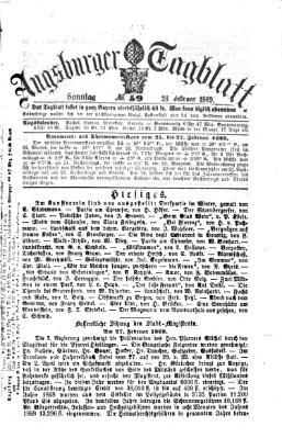 Augsburger Tagblatt Sonntag 28. Februar 1869