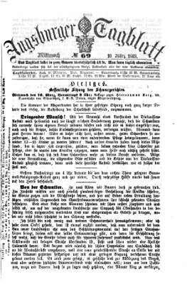 Augsburger Tagblatt Mittwoch 10. März 1869