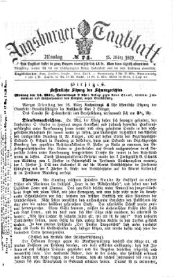 Augsburger Tagblatt Montag 15. März 1869