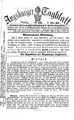 Augsburger Tagblatt Dienstag 23. März 1869