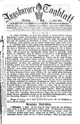 Augsburger Tagblatt Montag 5. April 1869