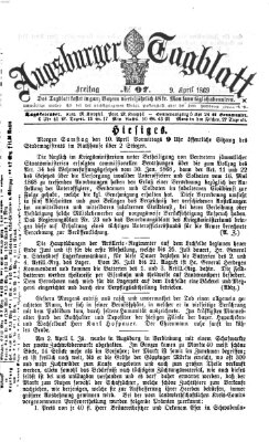 Augsburger Tagblatt Freitag 9. April 1869