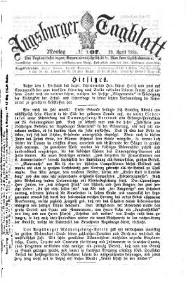 Augsburger Tagblatt Montag 19. April 1869