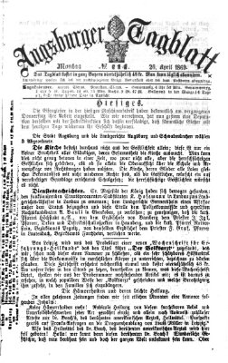 Augsburger Tagblatt Montag 26. April 1869