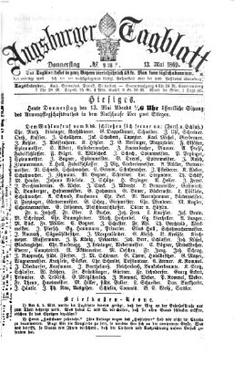 Augsburger Tagblatt Donnerstag 13. Mai 1869