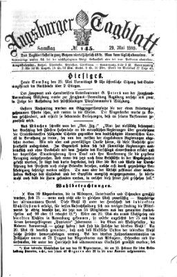 Augsburger Tagblatt Samstag 29. Mai 1869