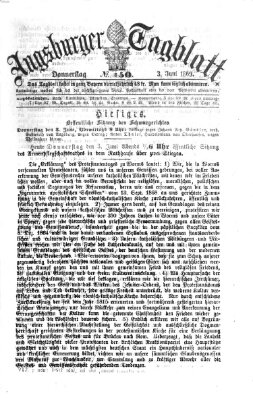 Augsburger Tagblatt Donnerstag 3. Juni 1869