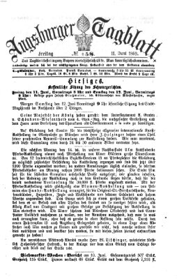 Augsburger Tagblatt Freitag 11. Juni 1869