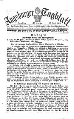 Augsburger Tagblatt Samstag 12. Juni 1869