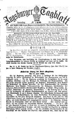 Augsburger Tagblatt Sonntag 13. Juni 1869