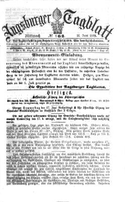 Augsburger Tagblatt Mittwoch 16. Juni 1869