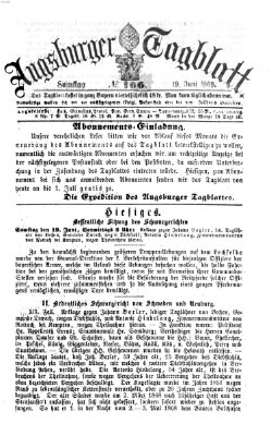 Augsburger Tagblatt Samstag 19. Juni 1869