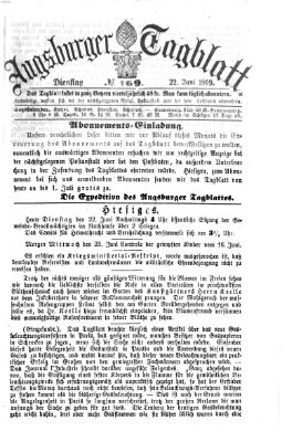 Augsburger Tagblatt Dienstag 22. Juni 1869