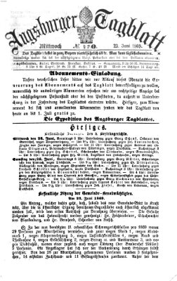 Augsburger Tagblatt Mittwoch 23. Juni 1869