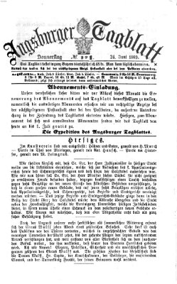 Augsburger Tagblatt Donnerstag 24. Juni 1869