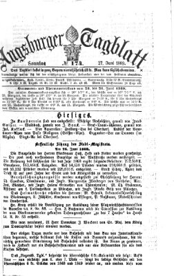 Augsburger Tagblatt Sonntag 27. Juni 1869