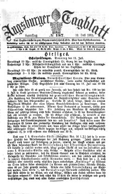 Augsburger Tagblatt Samstag 10. Juli 1869