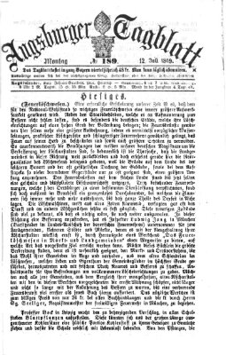 Augsburger Tagblatt Montag 12. Juli 1869