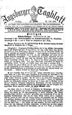 Augsburger Tagblatt Freitag 23. Juli 1869