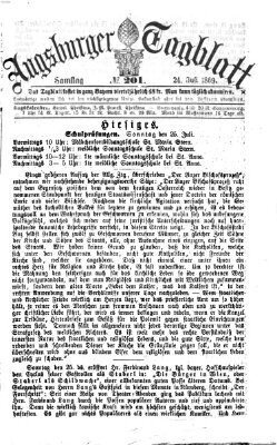 Augsburger Tagblatt Samstag 24. Juli 1869