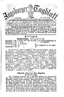 Augsburger Tagblatt Sonntag 25. Juli 1869