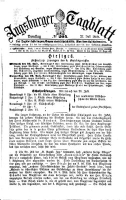 Augsburger Tagblatt Dienstag 27. Juli 1869