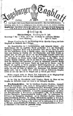 Augsburger Tagblatt Freitag 30. Juli 1869