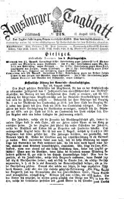 Augsburger Tagblatt Mittwoch 11. August 1869