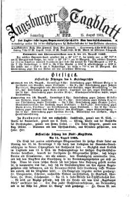 Augsburger Tagblatt Sonntag 15. August 1869