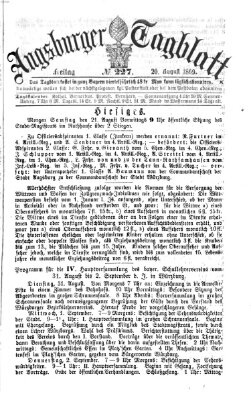 Augsburger Tagblatt Freitag 20. August 1869