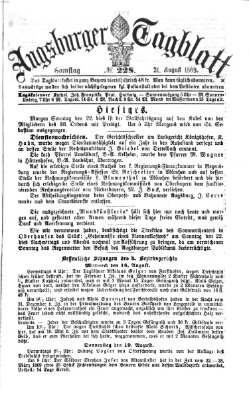 Augsburger Tagblatt Samstag 21. August 1869