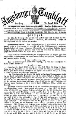 Augsburger Tagblatt Samstag 28. August 1869