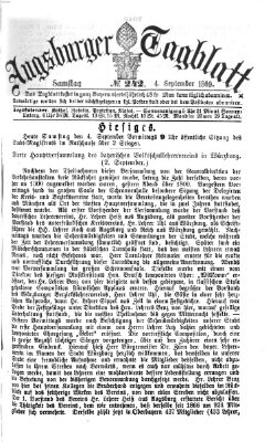 Augsburger Tagblatt Samstag 4. September 1869