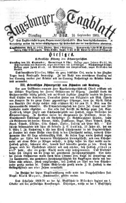 Augsburger Tagblatt Dienstag 14. September 1869