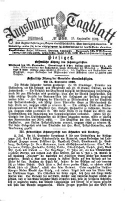 Augsburger Tagblatt Mittwoch 15. September 1869