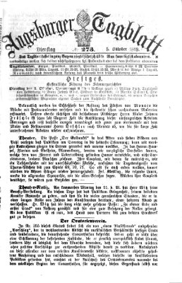 Augsburger Tagblatt Dienstag 5. Oktober 1869