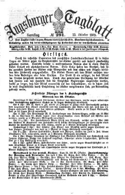 Augsburger Tagblatt Samstag 23. Oktober 1869