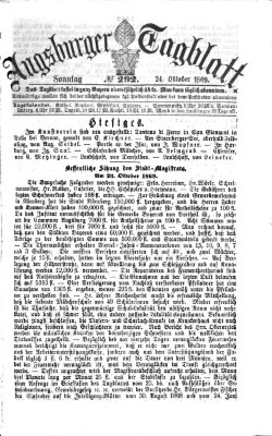 Augsburger Tagblatt Sonntag 24. Oktober 1869