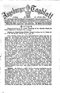 Augsburger Tagblatt Freitag 29. Oktober 1869