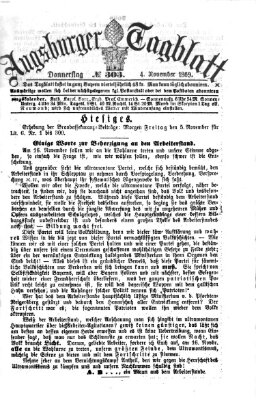 Augsburger Tagblatt Donnerstag 4. November 1869