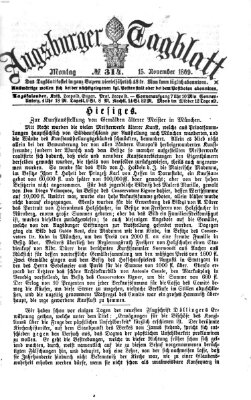 Augsburger Tagblatt Montag 15. November 1869