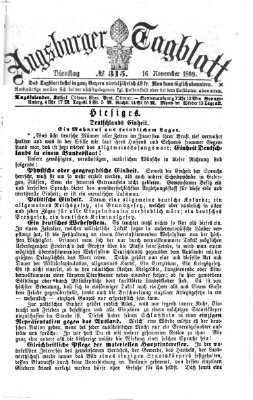 Augsburger Tagblatt Dienstag 16. November 1869