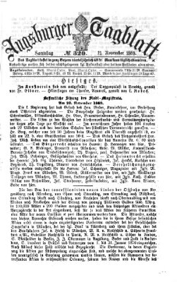 Augsburger Tagblatt Sonntag 21. November 1869